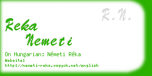 reka nemeti business card
